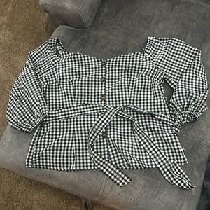Women's Loose Checkered Blouse